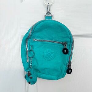 Kipling Turquoise Mini Backpack Keychain w/monkey Wonder Woman Monkey Keychain main image 4